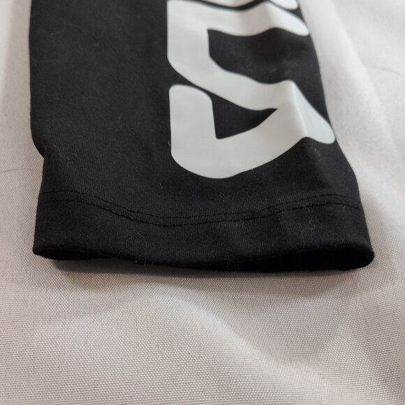 Fila Black Capri Leggings Leg Logo Women's XS Extra Small Capris 3/4 Length Calf - Picture 11 of 12